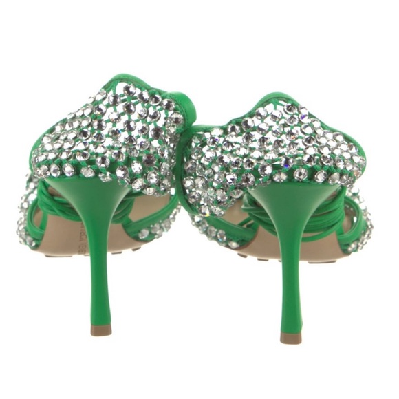 NEW BOTTEGA VENETA green sandals with rhinestones size IT 40 - still on website - Picture 8 of 11